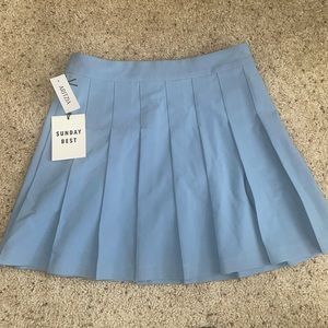 Aritzia Sunday Best Olive Mini Pleated Tennis Skirt
